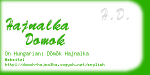 hajnalka domok business card